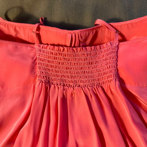 BLACK HALO SILK CAMISOLE MERMAID CUPS ADJUSTABLE BACK IN CORAL sz 10 - Picture 9 of 9